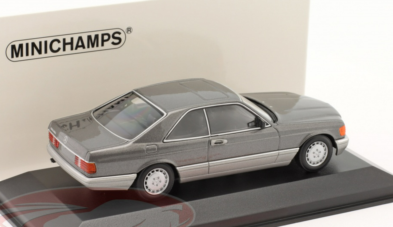 1/43 Minichamps 1986 Mercedes-Benz 560 SEC (C126) (Anthracite Grey Metallic) Car Model
