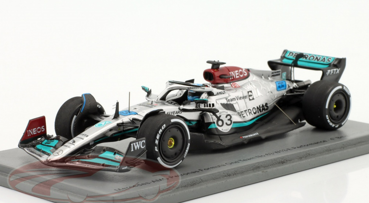 1/43 Spark 2022 Formula 1 George Russell Mercedes-AMG F1 W13 #63 4th Belgium GP Car Model