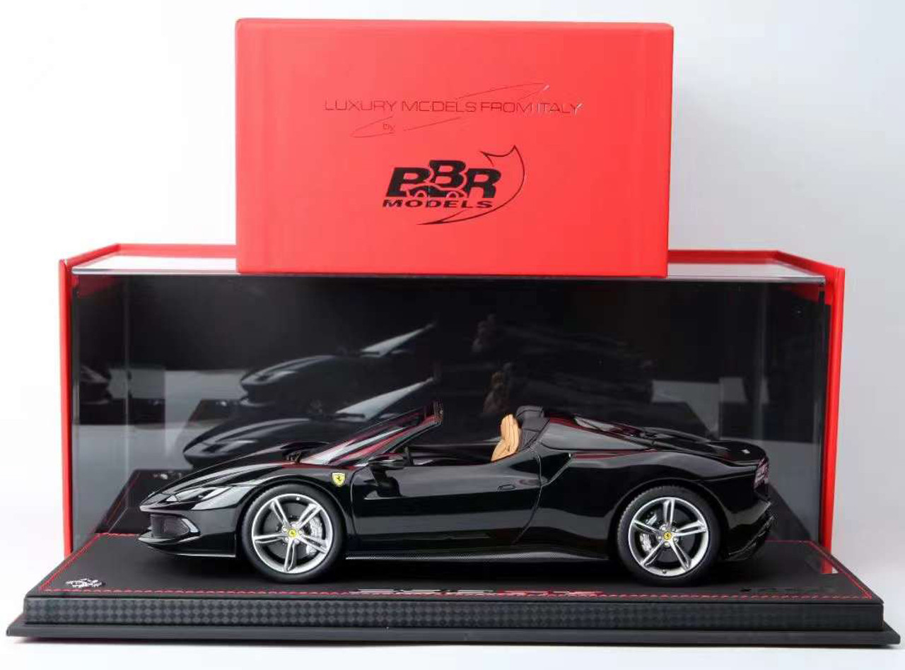 1/18 BBR Ferrari 296 GTS (New Black Daytona) Resin Car Model 