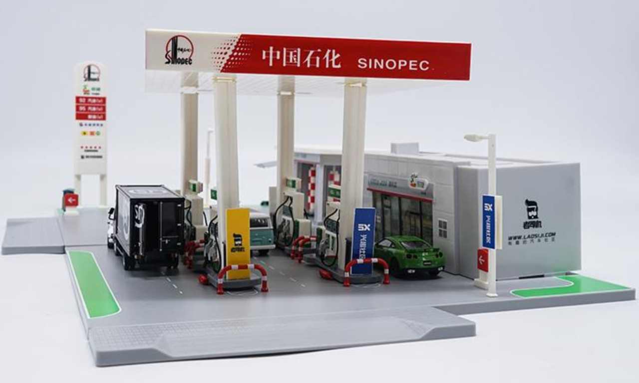NEW Diorama Gas Station in Scale 1:60 / 64 Brand New , Plastic Parts –  dioramatoys