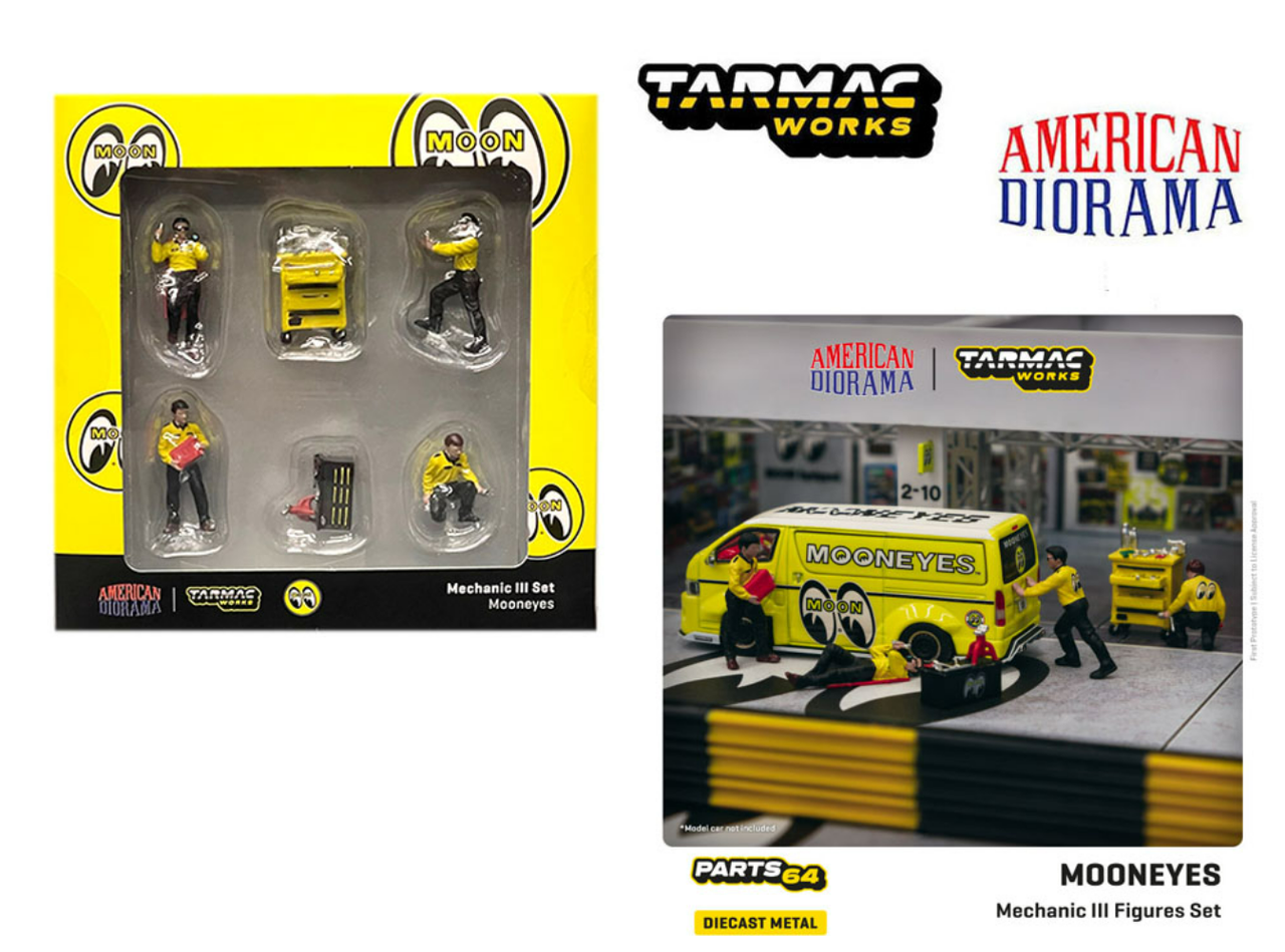 1/64 Tarmac Works & American Diorama Figures Mooneye’s Mechanic III Set