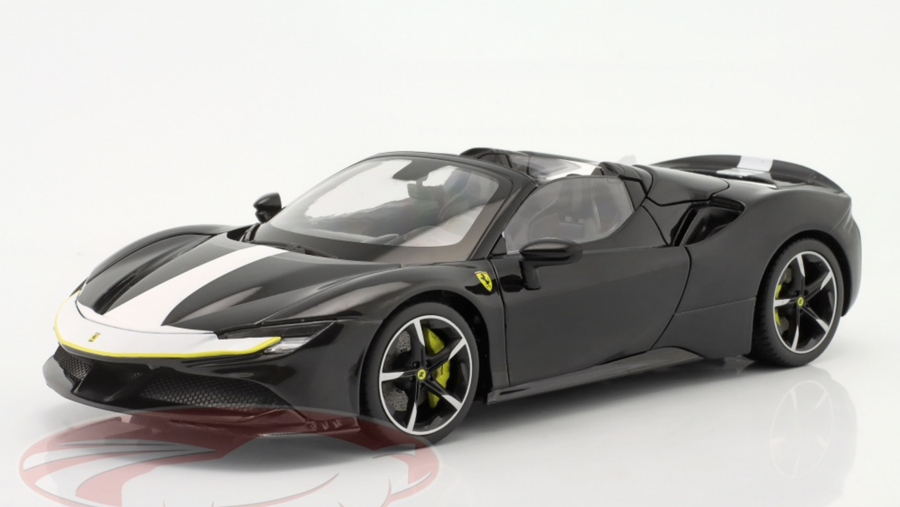 1/18 BBurago 2021 Ferrari SF90 Spider Assetto Fiorano (Black) Diecast Car Model