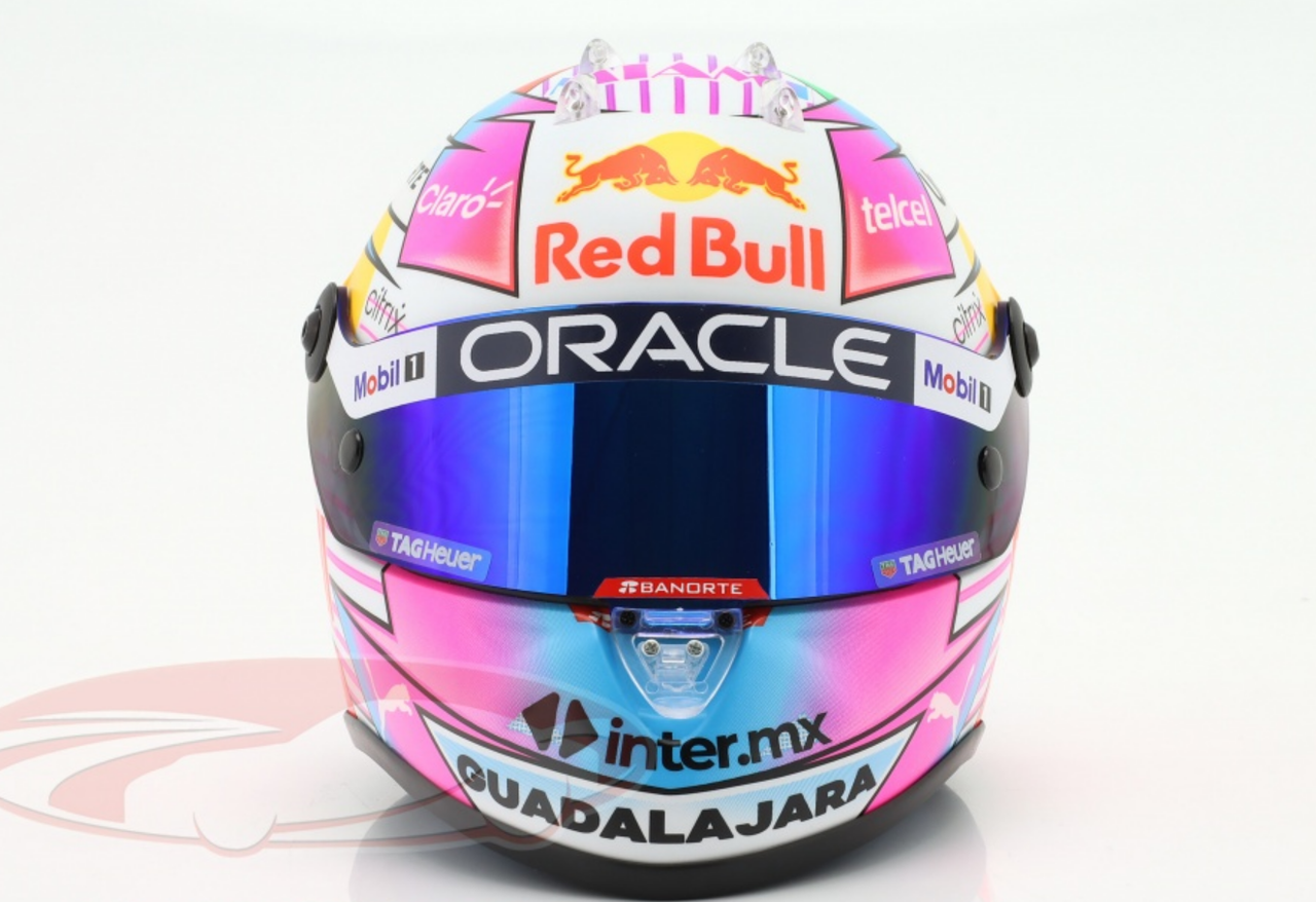 1/2 Schuberth 2022 Formula 1 Sergio Perez #11 Oracle Red Bull Racing Miami GP Helmet Model
