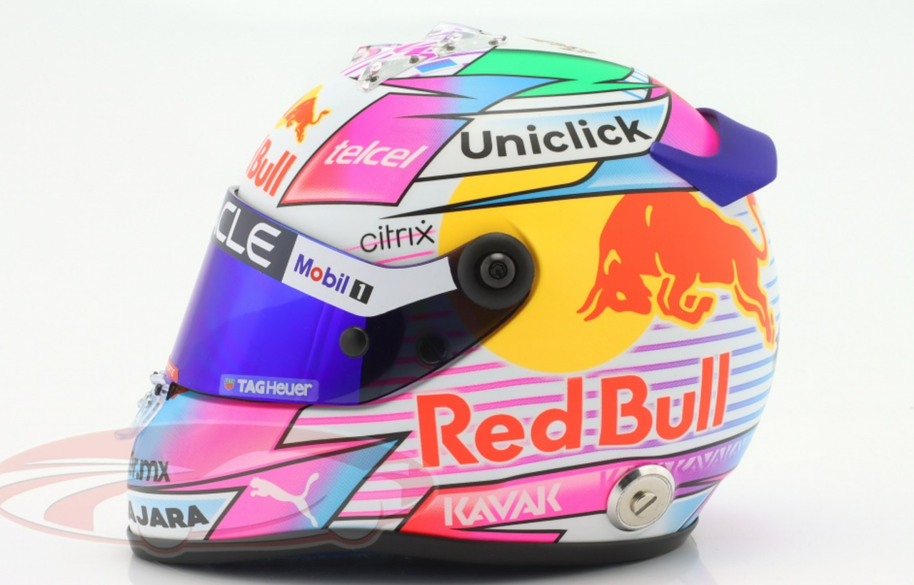 1/2 Schuberth 2022 Formula 1 Sergio Perez #11 Oracle Red Bull Racing Miami GP Helmet Model