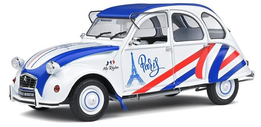 Solido Michelin 2CV ミニカー セット 1/18 Solido Citroen 2CV6 Region Paris Diecast Car Model