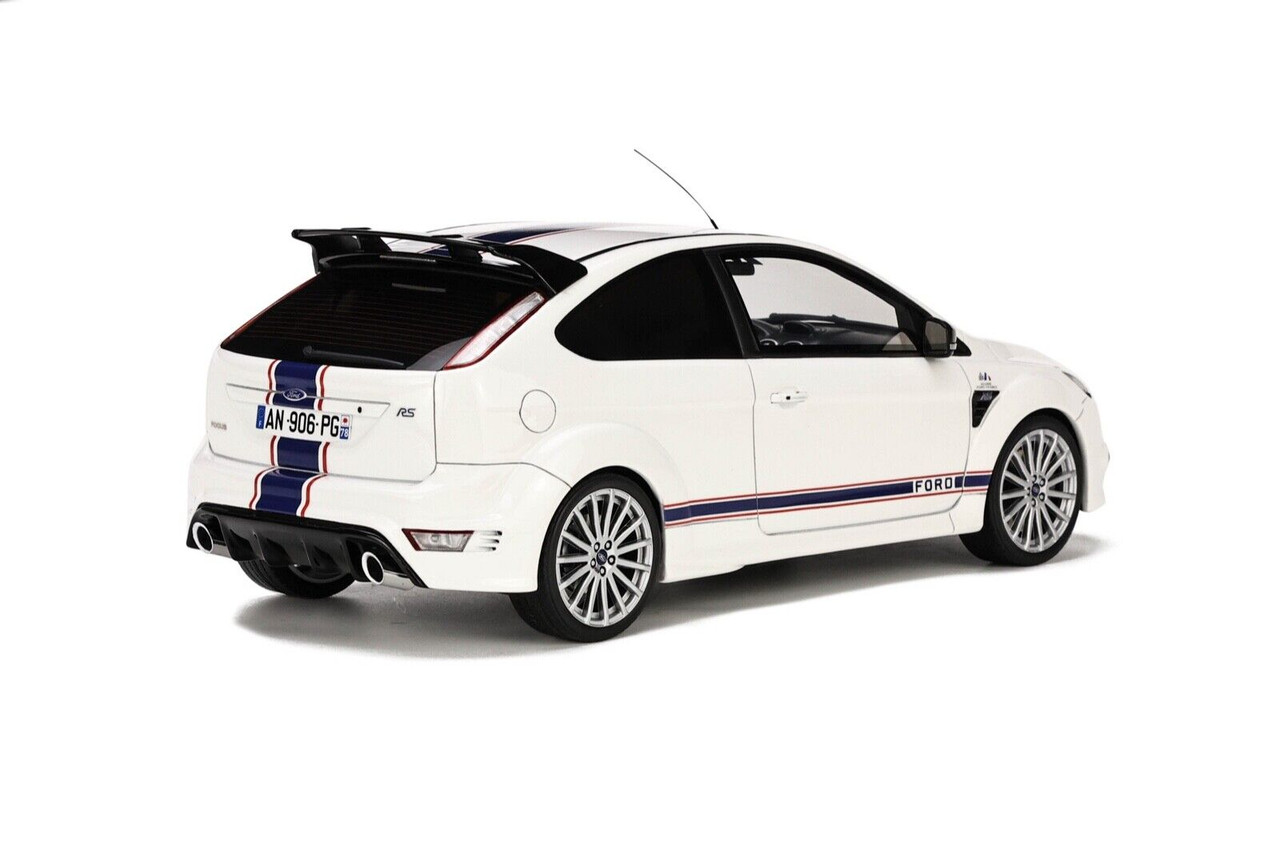 1/18 OTTO 2010 Ford Focus MK2 RS Le Mans (White with Black Stripes) Resin Car Model
