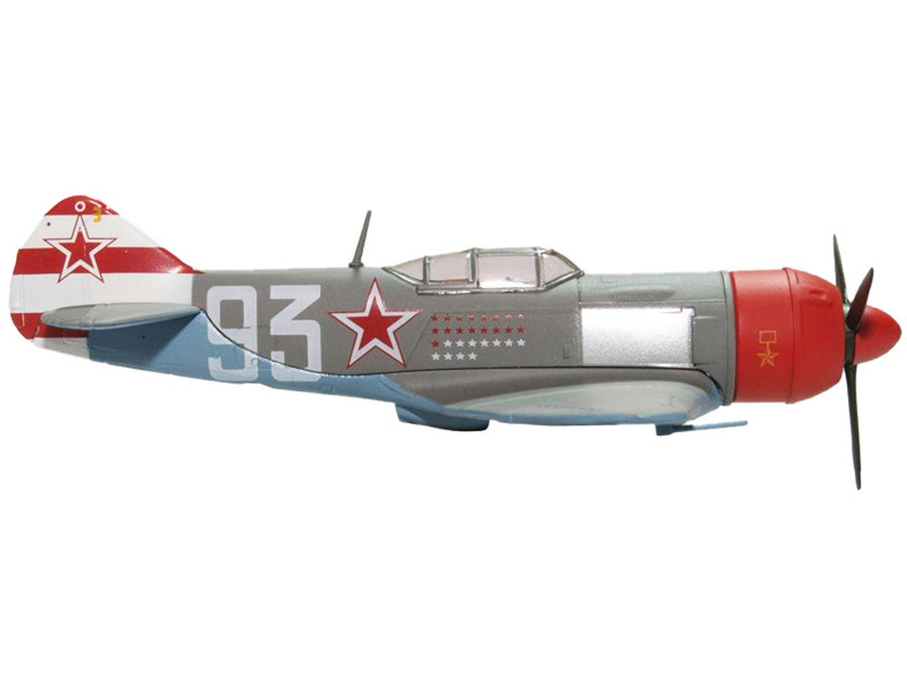 Lavochkin LA7 Fighter Plane Sergei Federovich Dolgushin 156th Fighter Regiment (1945) "Oxford Aviation" Series 1/72 Diecast Model Aircraft by Oxford Diecast