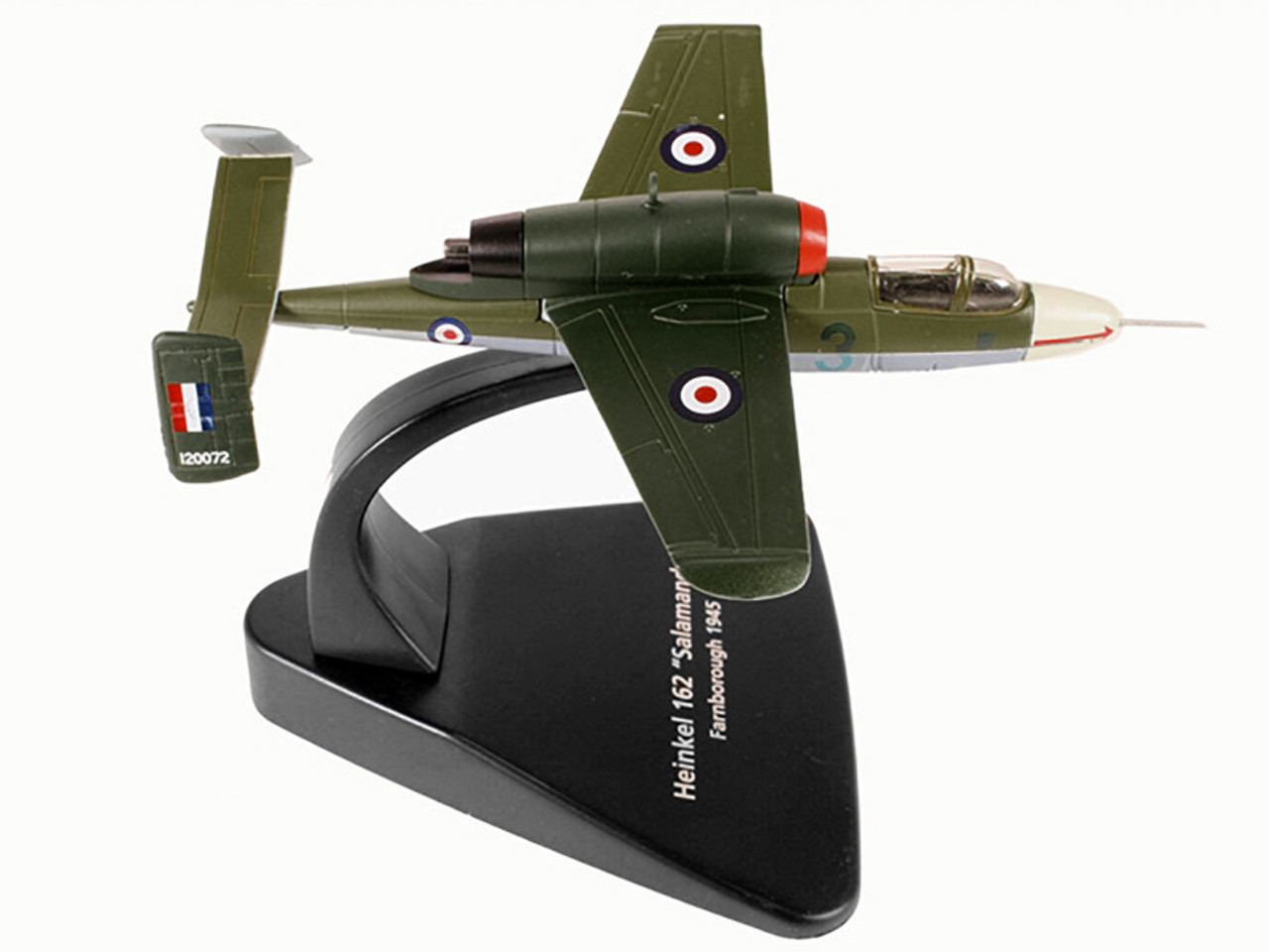 Heinkel 162 "Salamander" Jet Fighter Farnborough England (1945) "Oxford Aviation" Series 1/72 Diecast Model Aircraft by Oxford Diecast