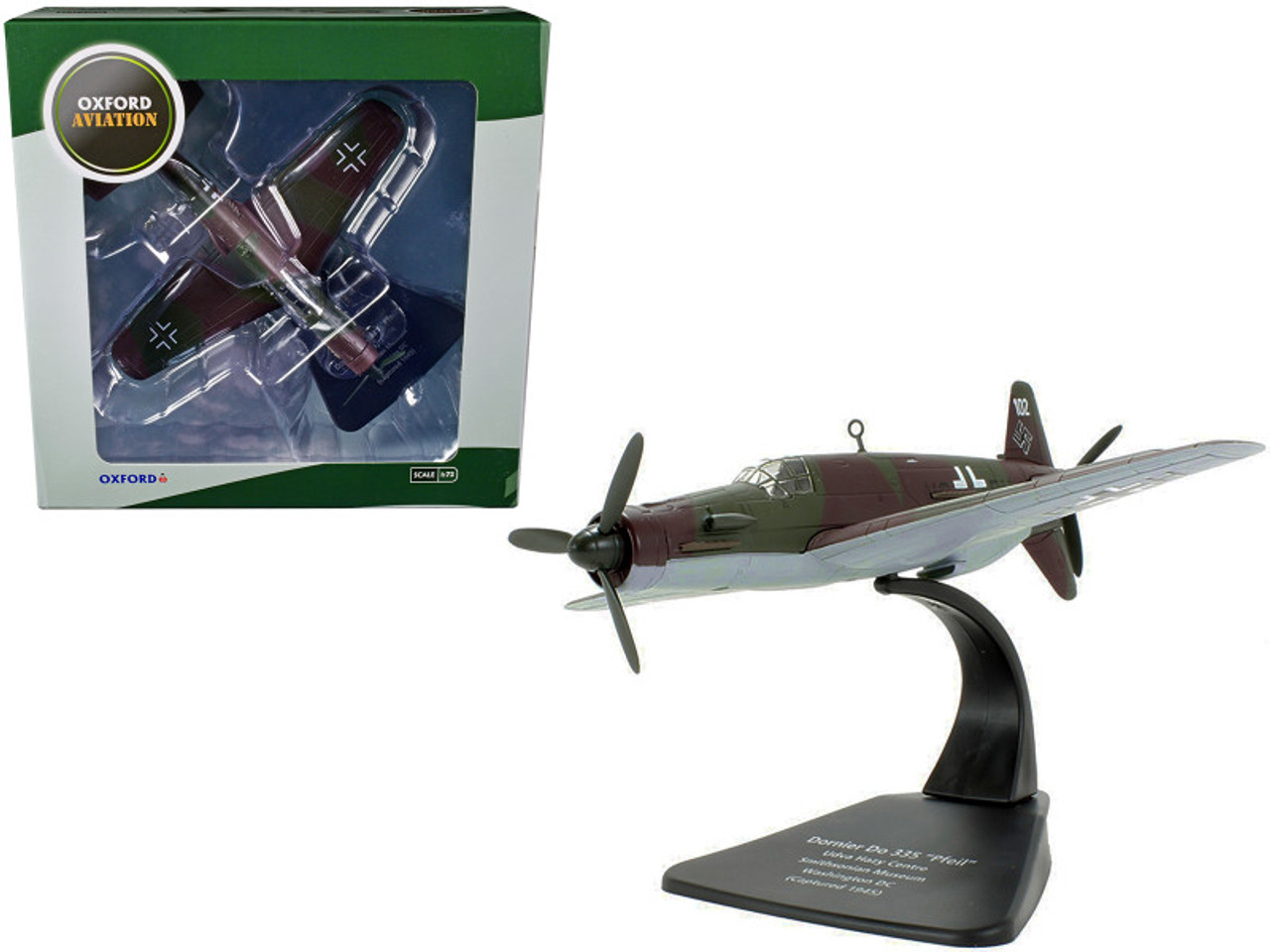 Dornier Do 335 "Pfeil" Fighter Plane "Udva Hazy Centre Smithsonian Museum Washington DC" (Captured 1945) "Oxford Aviation" Series 1/72 Diecast Model Aircraft by Oxford Diecast