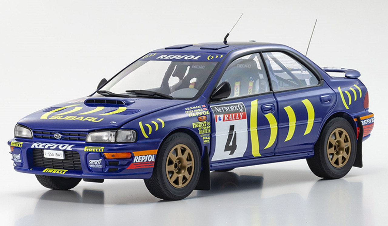 1/18 Kyosho 1994 #4 Subaru Impreza RAC Winner Drivers Colin McRae, Derek Ringer Diecast Car Model
