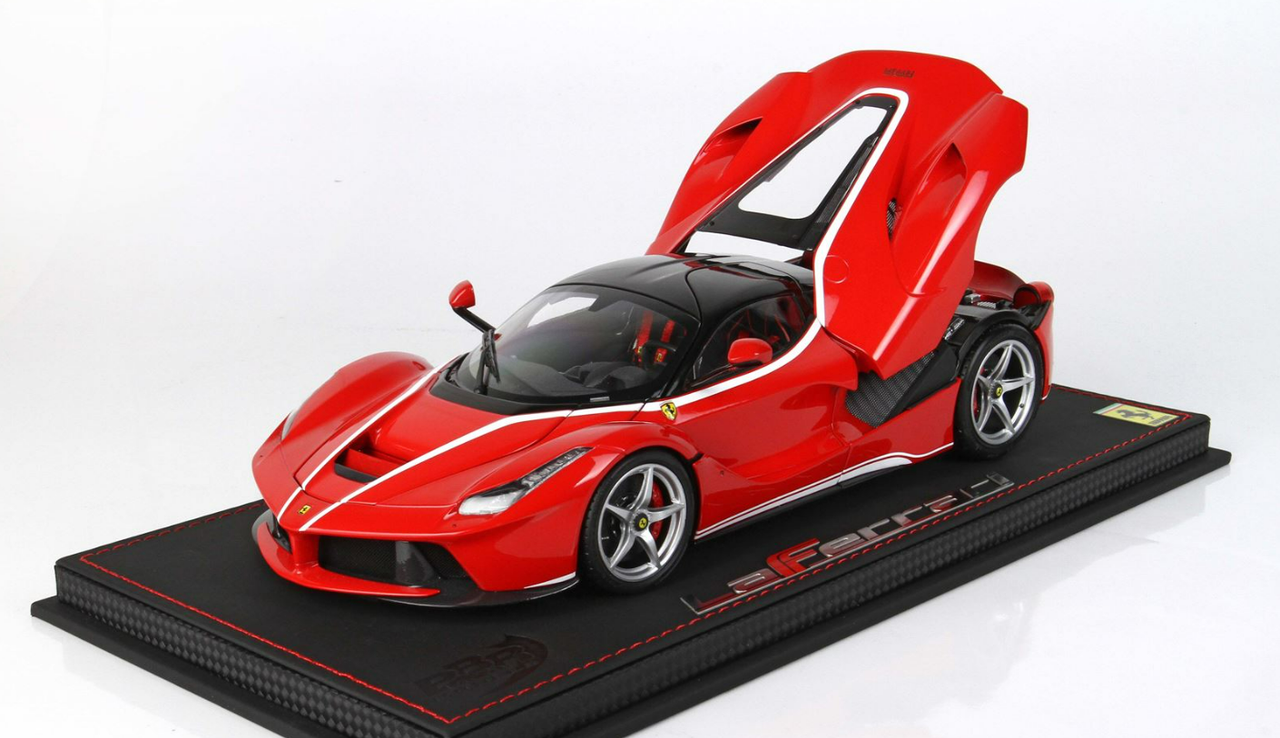 1/18 BBR 2012 Ferrari LaFerrari (Rosso Corsa 322 Red - 5 Point Safety Belts) Diecast Car Model Limited 82 Pieces