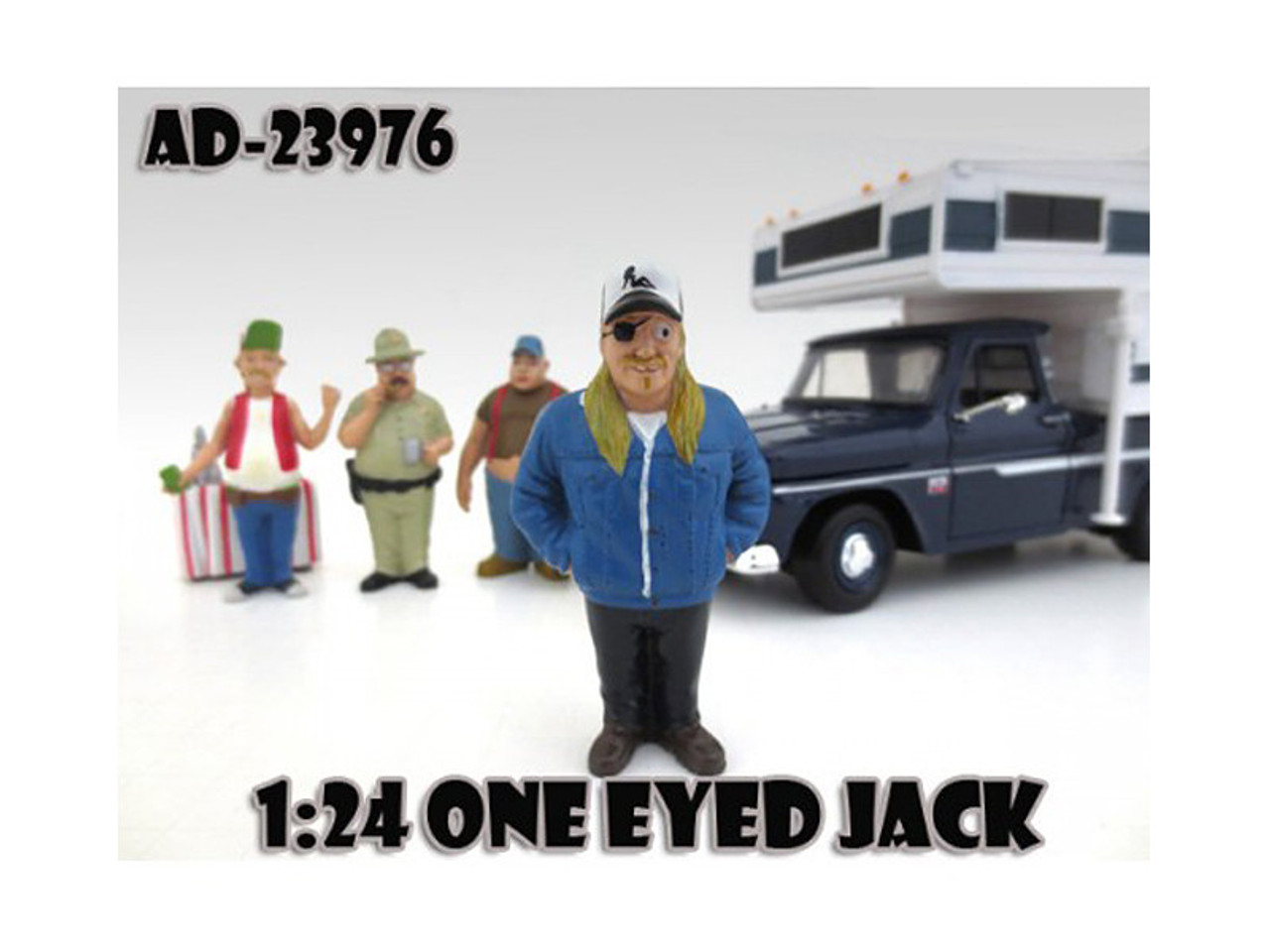 One Eyed Jack "Trailer Park" Figure For 1/24 Diecast Model Cars by American Diorama