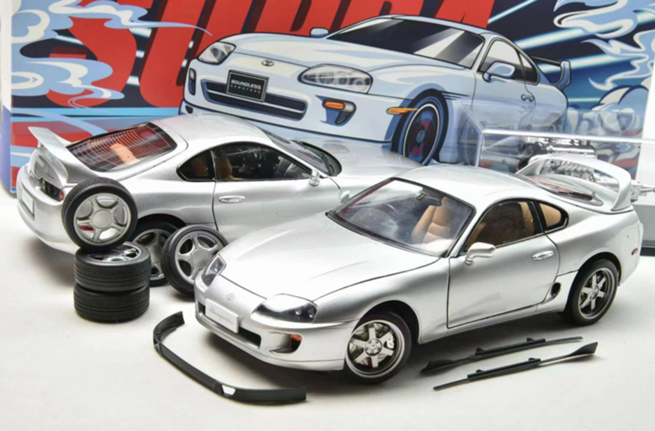 1/18 WHELART Toyota Supra A80 (Silver) RHD Diecast Car Model