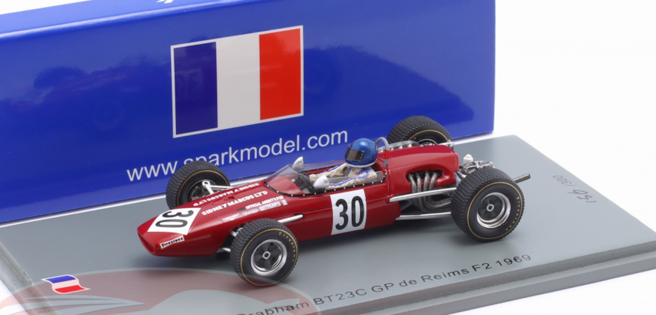 1/43 Spark Brabham BT23C No.30 GP de Reims F2 1969  Jacky Ickx Car Model