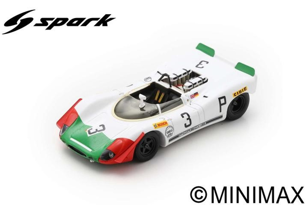 1.43 Spark Porsche 908-2 No.3 3rd 1000Km Nürburgring 1969 V. Elford - K.  Ahrens Car Model