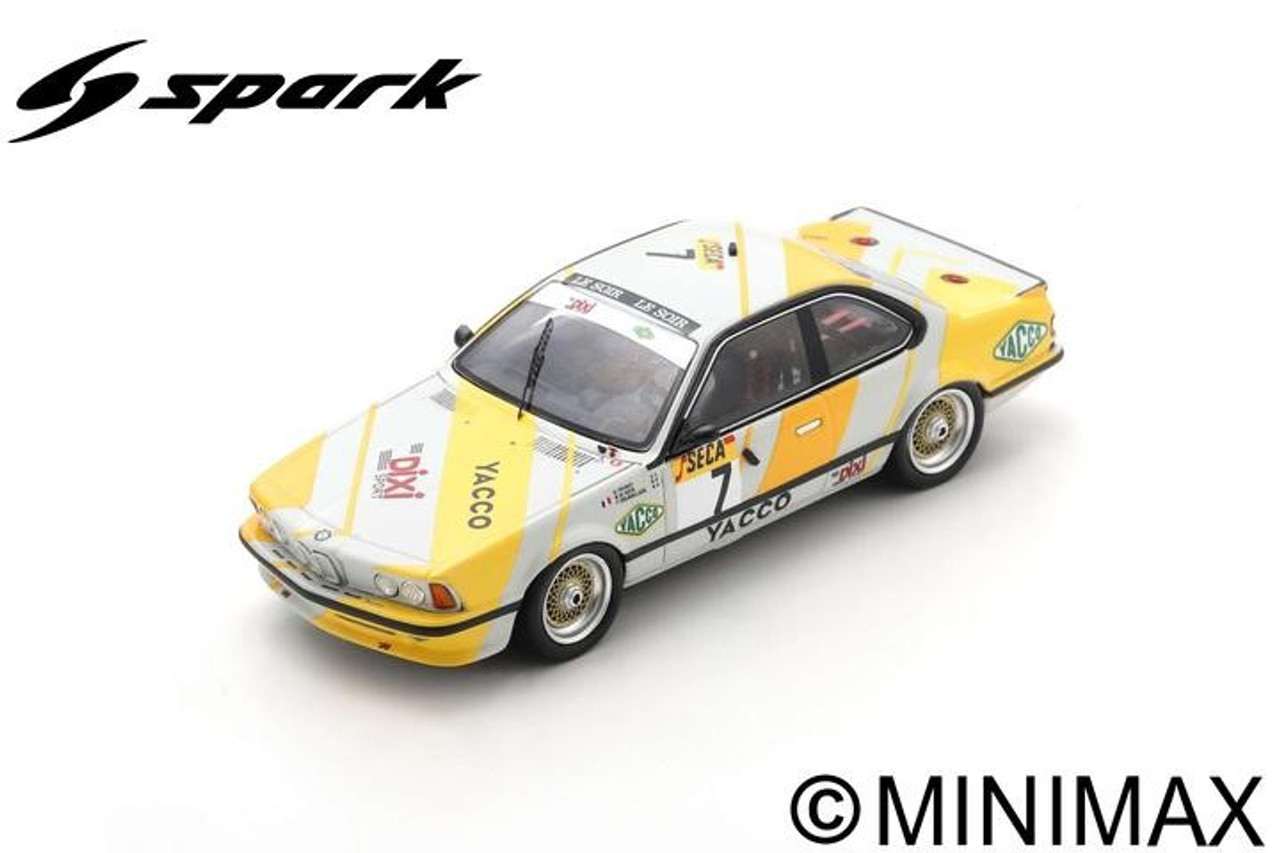 1/43 Spark BMW 635 CSi No.7 Dixi Sport 24H Spa 1988 G. Févrot - B. di Gioia  - F. Delavallade Car Model