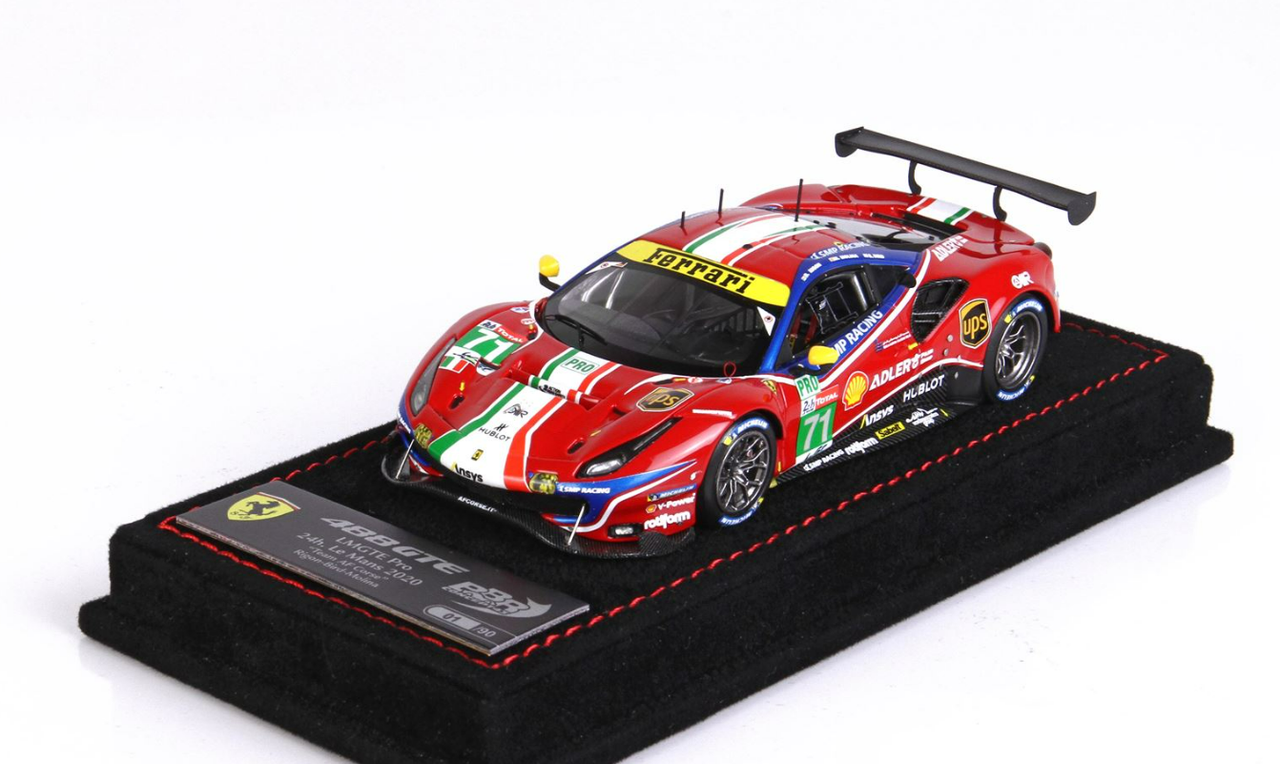 1/43 BBR 2020 Ferrari 488 GTE Evo #71 24h LeMans AF Corse Sam Bird, Miguel Molina, Davide Rigon Car Model