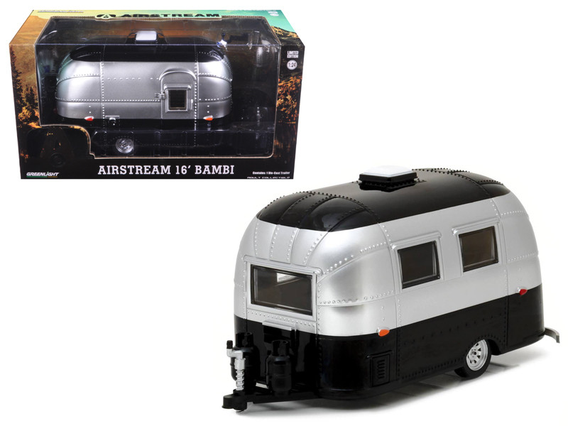 1/24 Greenlight Airstream Bambi 16' Camper Trailer Black