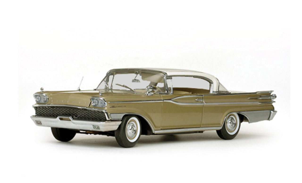 1/18 Sunstar Platinum 1959 Ford Mercury Parklane Convertible Closed Top (Yellow) Diecast Car Model