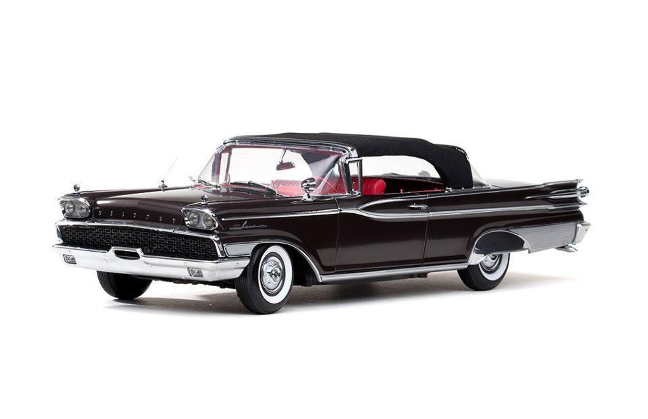 1/18 Sunstar Platinum 1959 Ford Mercury Parklane Convertible Closed Top (Black) Diecast Car Model