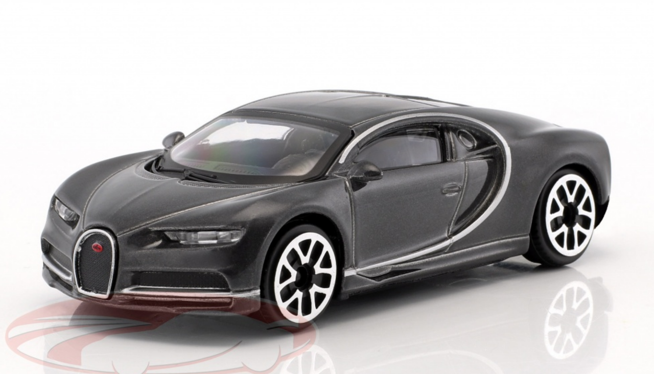 1/43 BBurago Bugatti Chiron (Dark Grey Metallic) Car Model