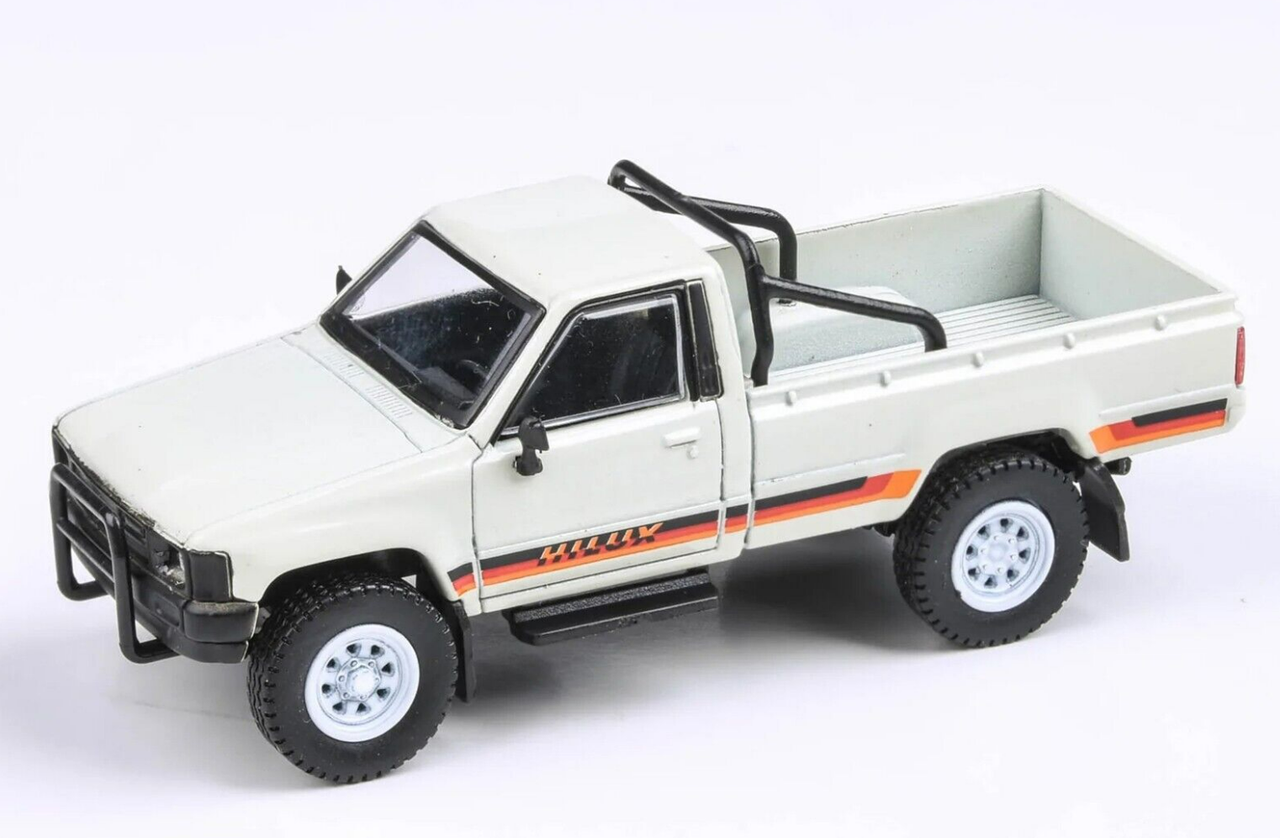 1/64 Paragon 1984 Toyota Hilux Single Cab (White) Diecast Car Model