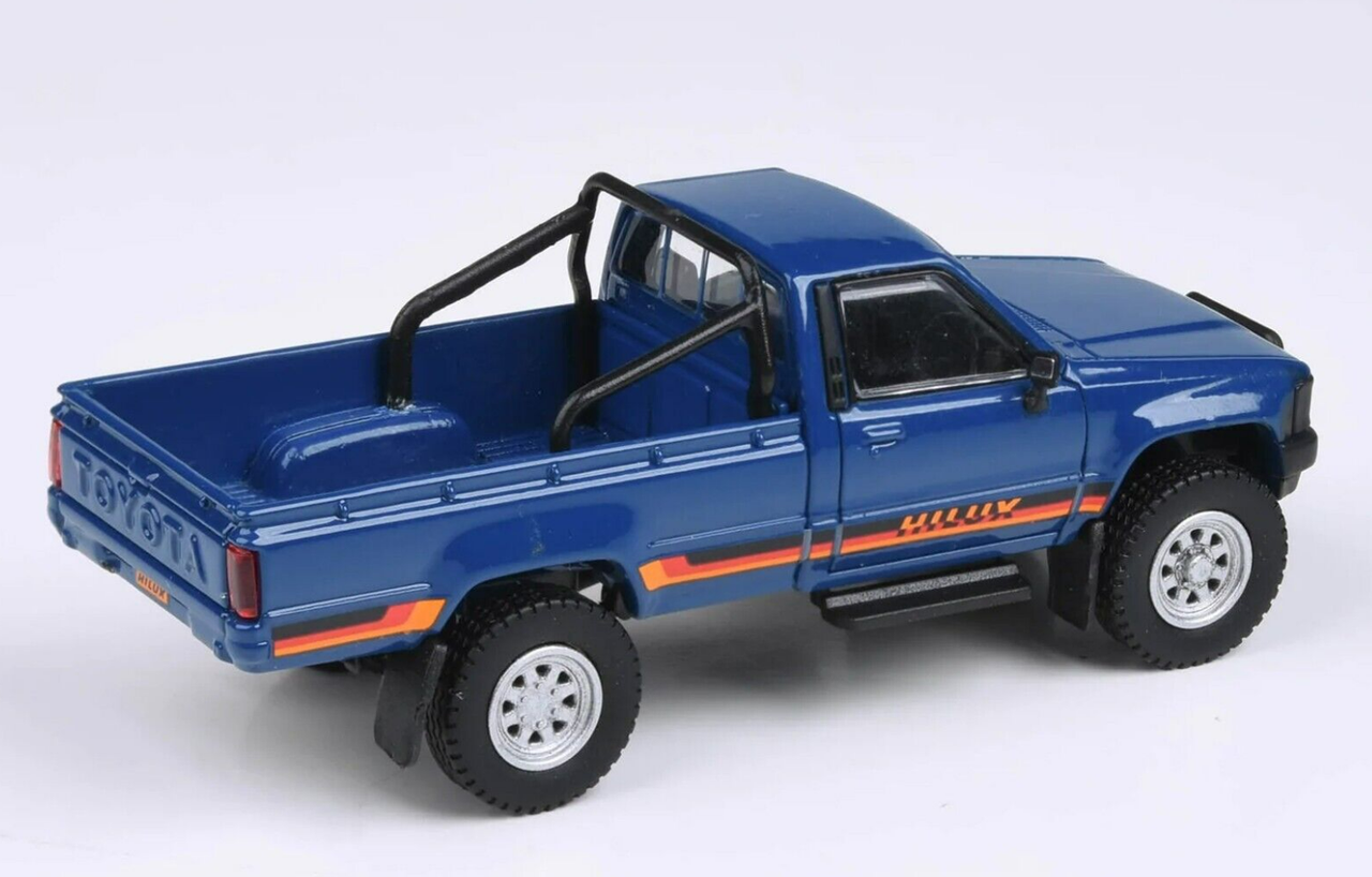 1/64 Paragon 1984 Toyota Hilux Single Cab (Medium Blue) Diecast Car Model