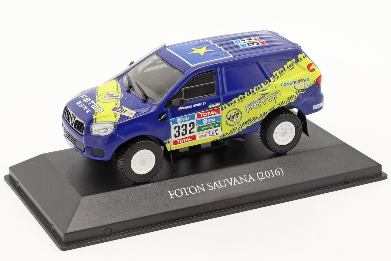 1/43 Premium Collectibles 2016 Foton Sauvana #332 Rallye Dakar Rodrigo Moreno, Jorge Araya Car Model