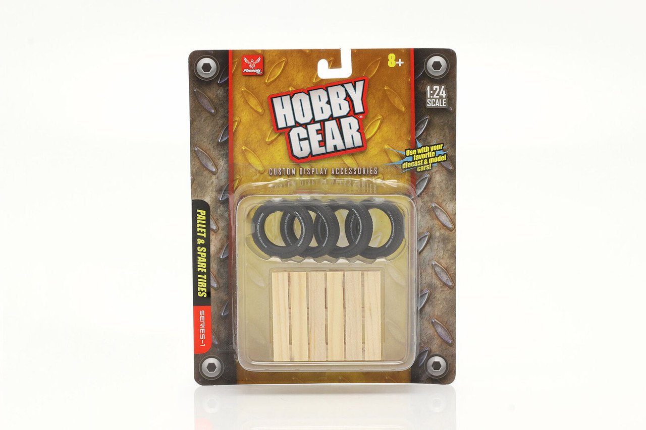 1/24 Hobbygear Spare Tire Set (4 Pieces) with Pallet