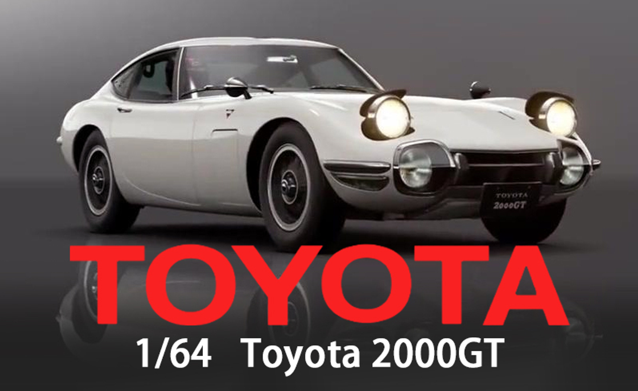 1/64 LCD TOYOTA 2000GT Silver Diecast Car Model