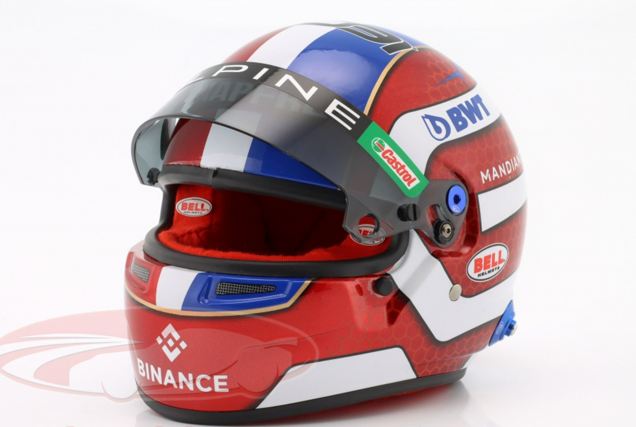 1/2 Bell 2022 Formula 1 Esteban Ocon #31 BWT Alpine F1 Team Helmet Model