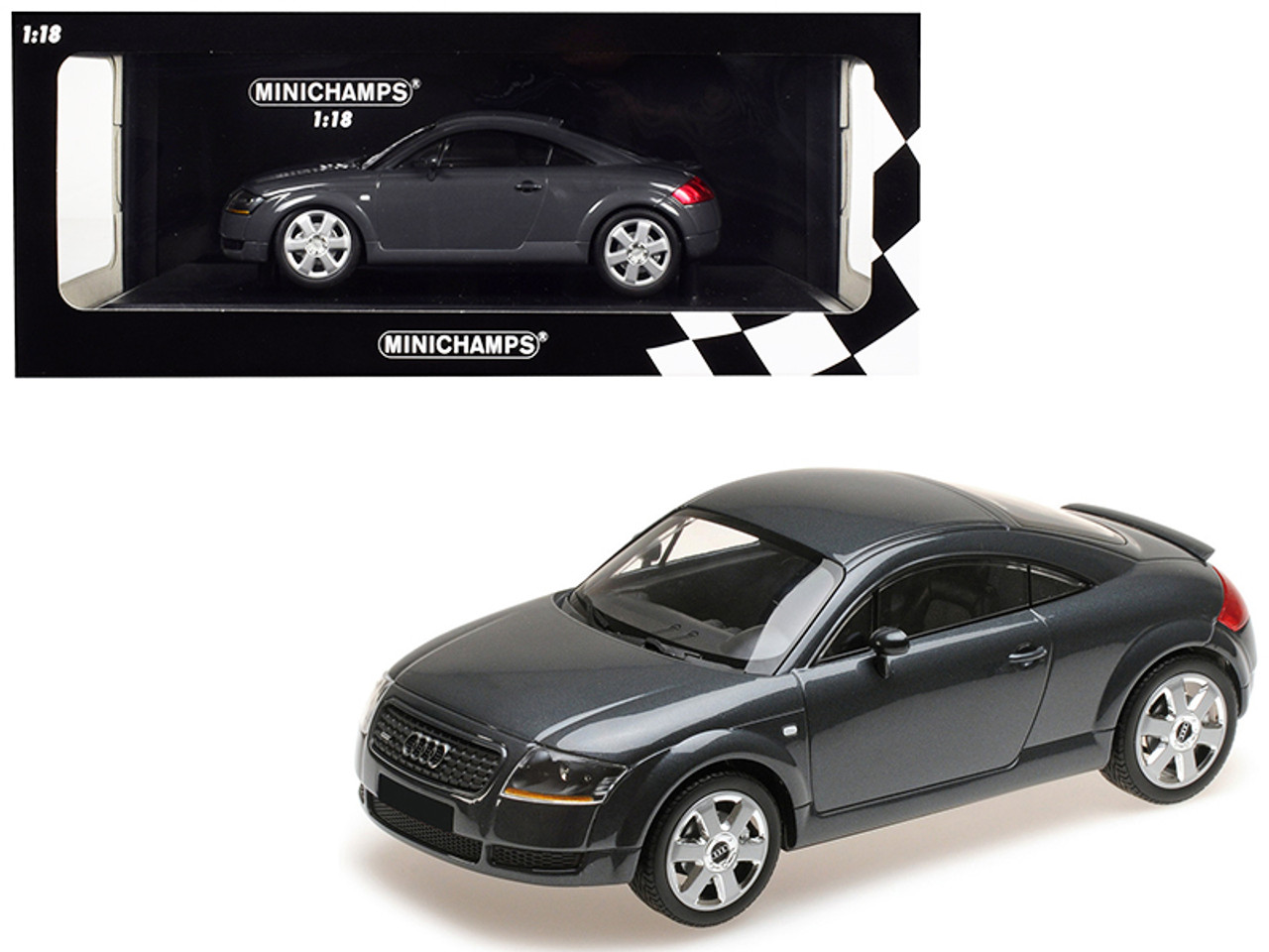 1/18 Minichamps 1998 Audi TT Coupe Grey Limited Edition to 300 pieces Worldwide Diecast Car Model