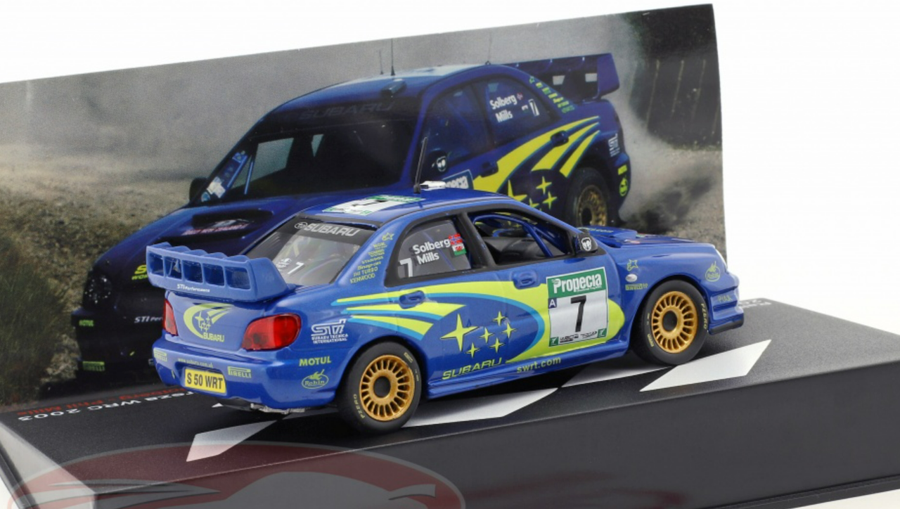 1/43 Altaya 2003 Subaru Impreza WRC #7 3rd Rallye New Zealand WRC Champion Petter Solberg, Phil Mills Car Model