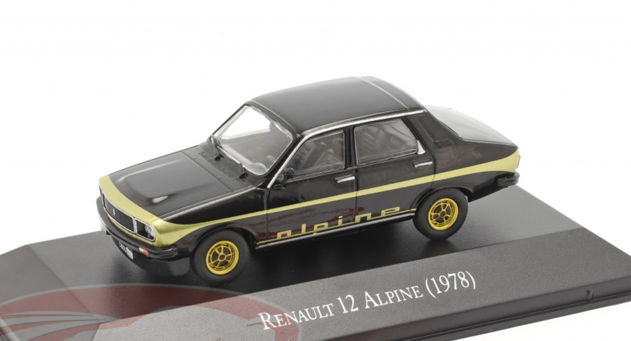 1/43 Altaya 1978 Renault 12 Alpine (Black & Gold) Car Model