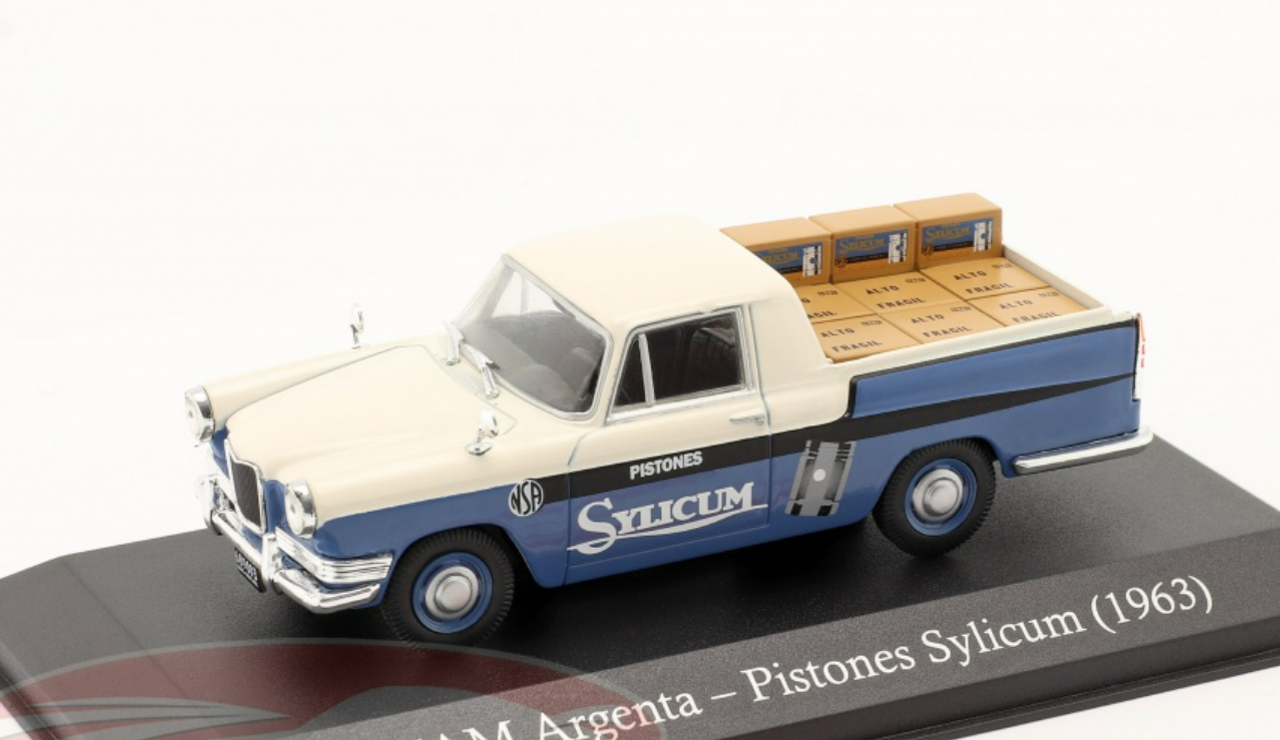 1/43 Hachette 1963 Siam Argenta Pick-Up Pistones Sylicum Car Model