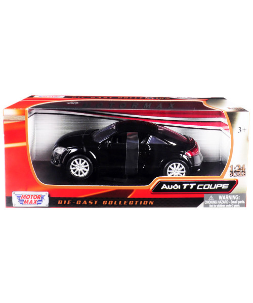 1/24 Motormax Audi TT Coupe Black Diecast Car Model - LIVECARMODEL.com