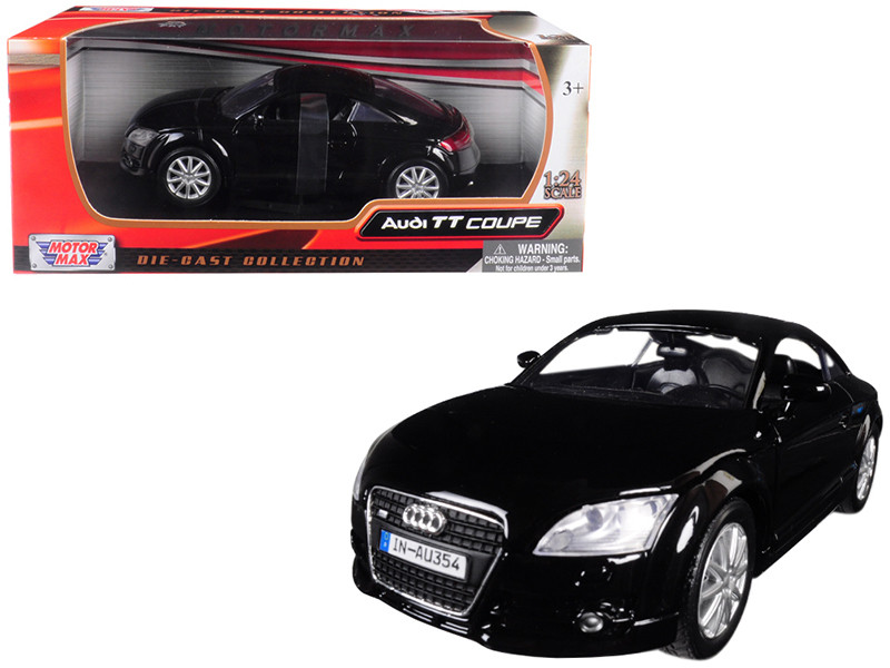 1/24 Motormax Audi TT Coupe Black Diecast Car Model - LIVECARMODEL.com