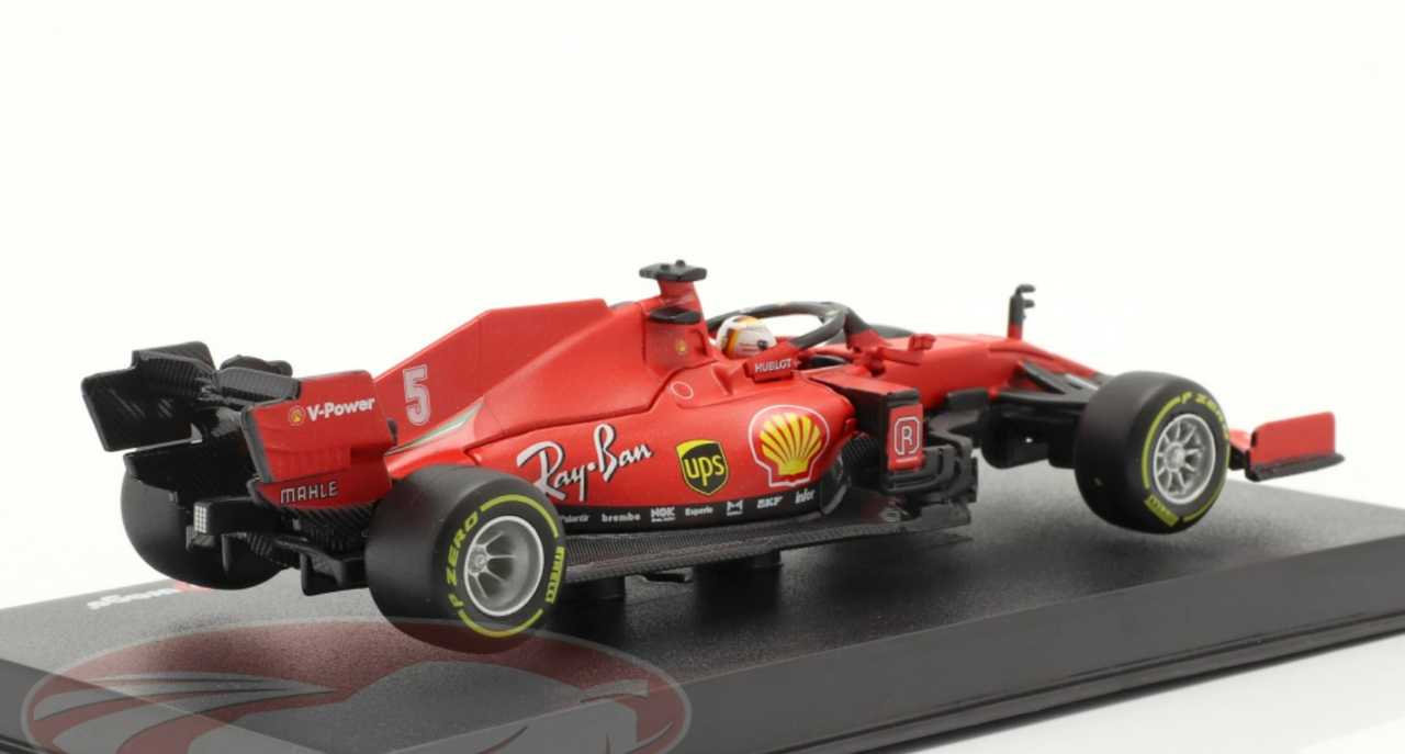 1/43 BBurago 2020 Formula 1 Sebastian Vettel Ferrari SF1000 #5 Austrian GP Car Model