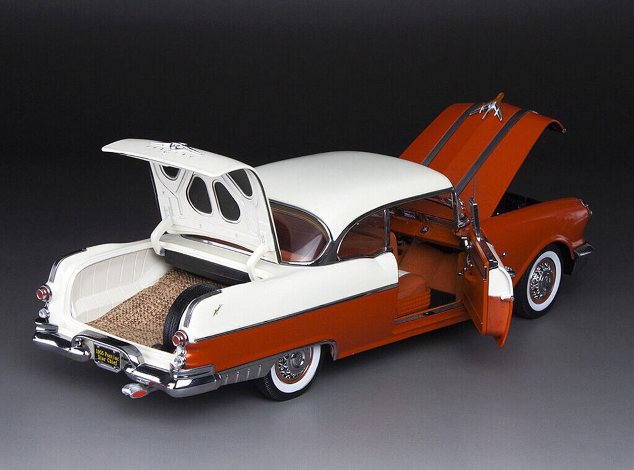 購入価格サンスター 1/18 5054# 1955 Pontiac Star Chief Closed Convertible Raven Black / Bolero Red T6 サンスター