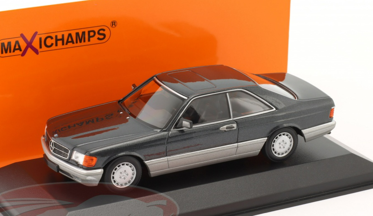 1/43 Minichamps 1986 Mercedes-Benz 560 SEC (C126) (Black Metallic) Car Model