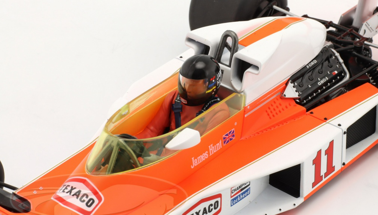 1/18 Modelcar Group 1976 Formula 1 James Hunt McLaren M23 #11 Winner French GP Formula 1 World Champion Car Model