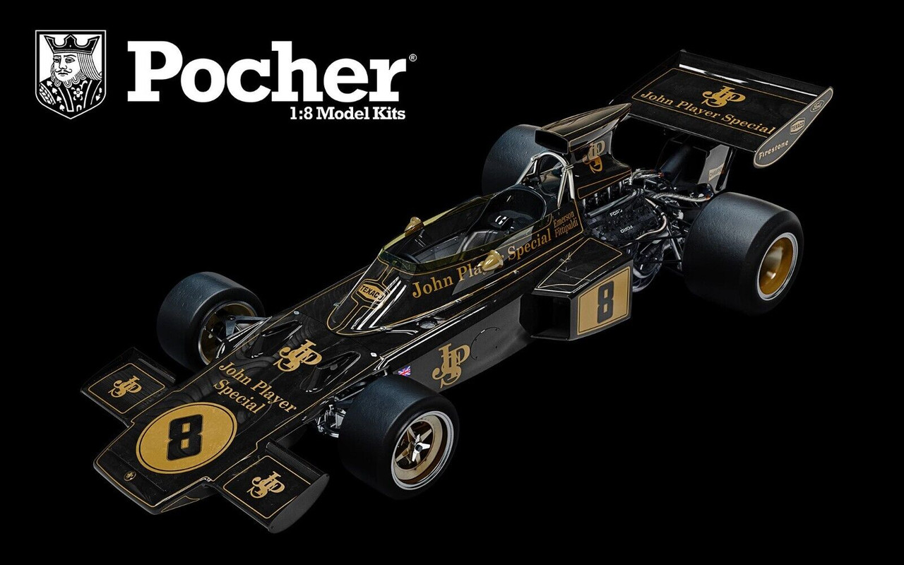 1/8 Pocher 1972 Formula 1 Emerson Fittipaldi Lotus 72D #8 British GP  Formula 1 World Champion Model Kit