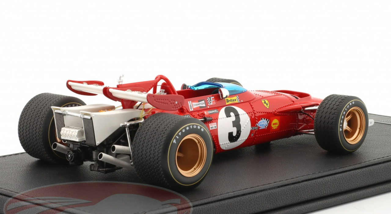 1/18 GP Replicas 1970 Formula 1 Jacky Ickx Ferrari 312B #3 Winner Mexican GP Car Model