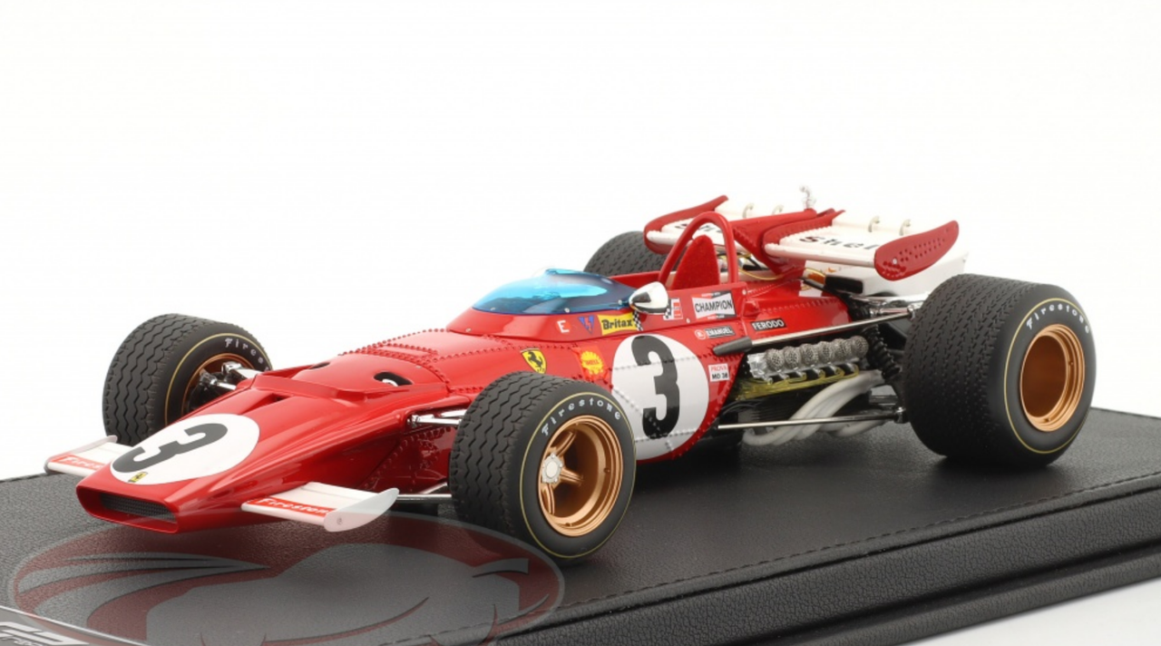 1/18 GP Replicas 1970 Formula 1 Jacky Ickx Ferrari 312B #3 Winner Mexican GP Car Model