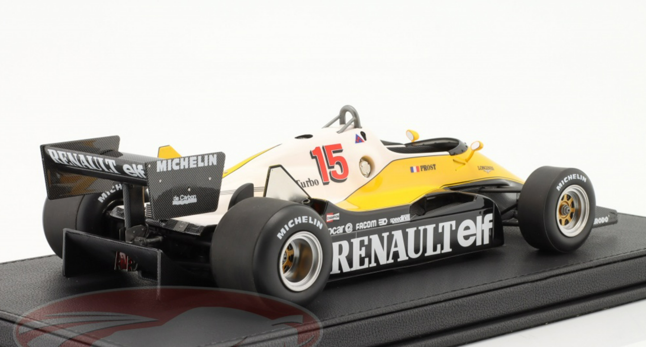 1/18 GP Replicas 1983 Formula 1 Alain Prost Renault RE40 #15 Winner British GP Car Model
