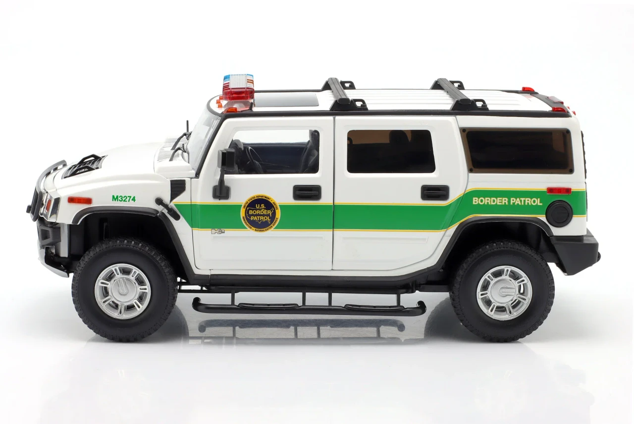 1/18 Highway61 2003 Hummer H2 US Border Patrol Diecast Car Model