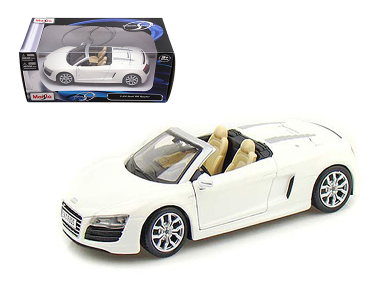 1/24 Maisto 2011 Audi R8 Spyder White Diecast Car Model