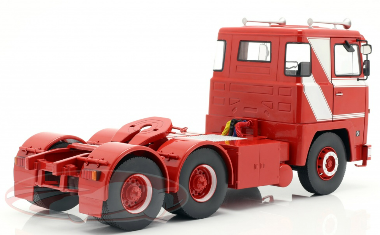 1/18 Road Kings 1976 Scania LBT 141 Tractor (White & Red) Diecast Car Model