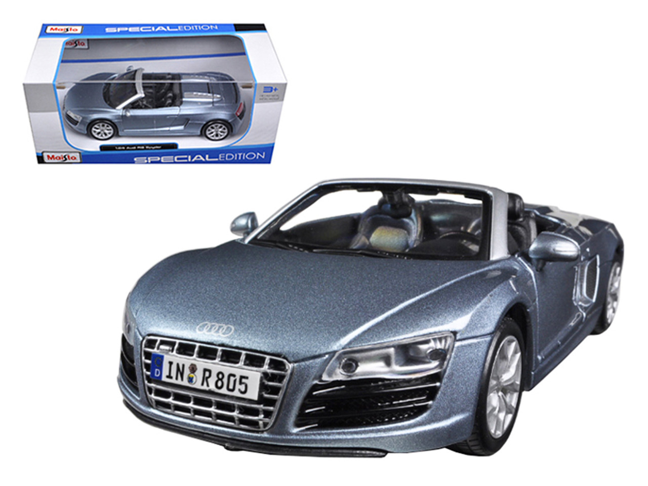 1/24 Maisto Audi R8 Spyder Blue Diecast Car Model