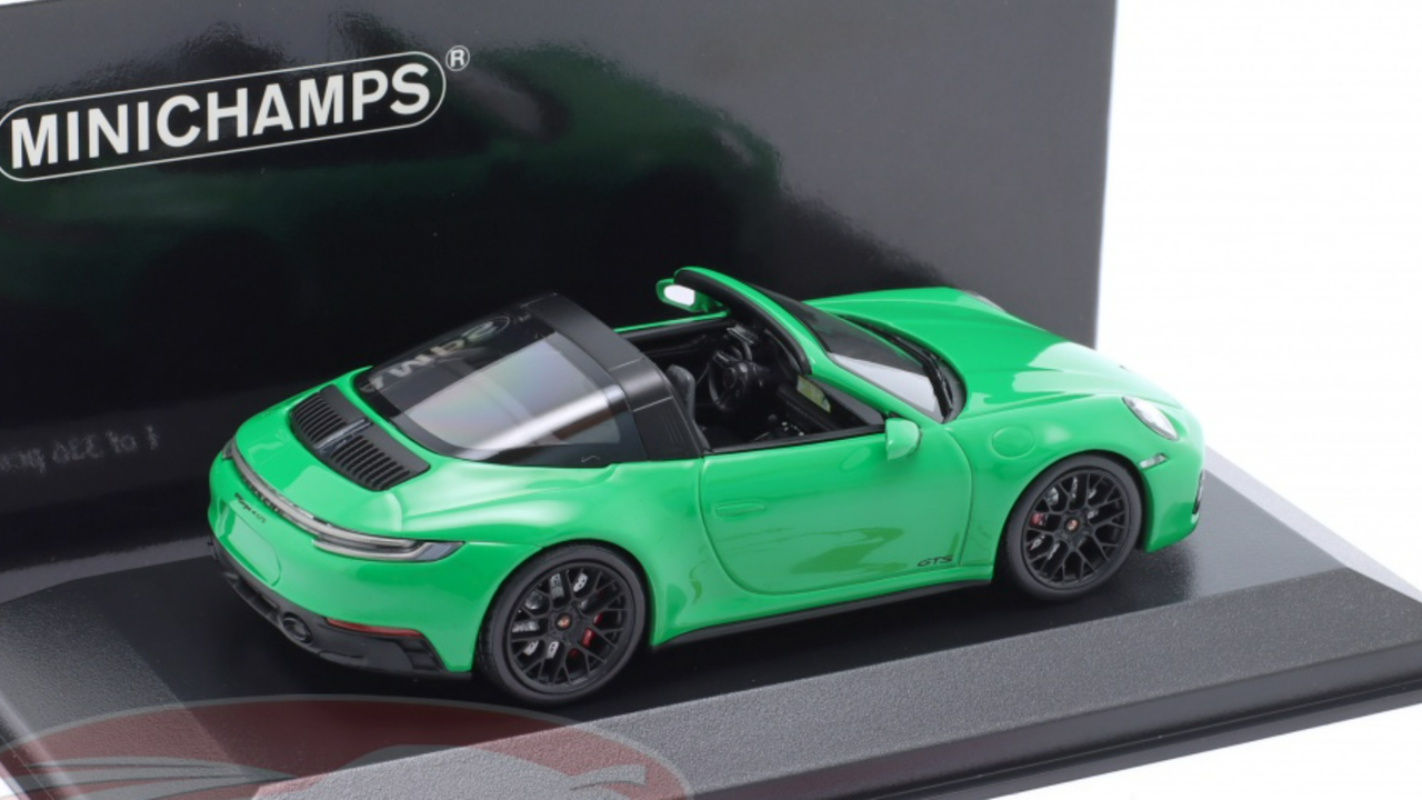 1/43 Minichamps 2022 Porsche 911 (992) Targa 4 GTS (Green) Car Model ...